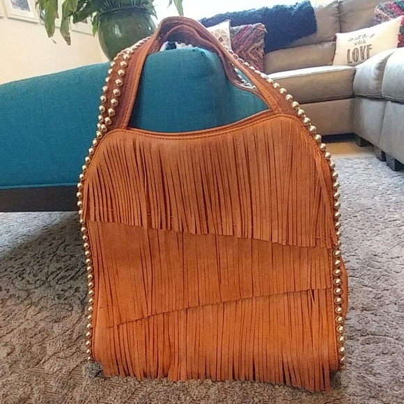 Big Buddha Handbags - NWOT Tan Big Buddha Fringe Purse